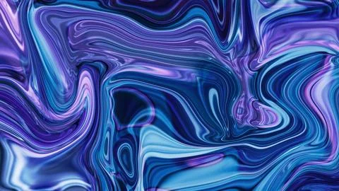 Blue color abstract marble texture liquid background Stock Illustration