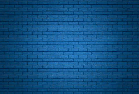 Blue color brick wall background real texture Stock Photos