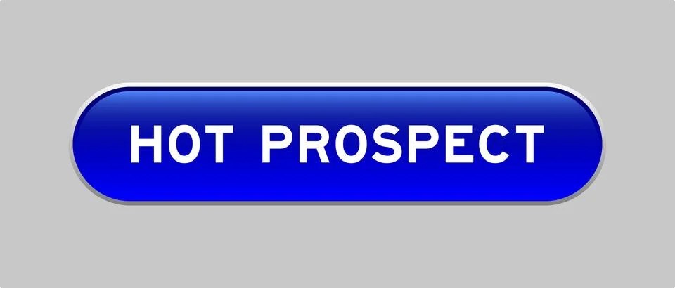 Blue color capsule shape button with word hot prospect on gray background Stock Illustration