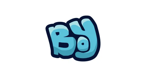 Blue color combination boy text animation Vídeo Stock 335254335