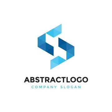 Blue color creative modern abstract S letter mark vector for technology Stock Illustration