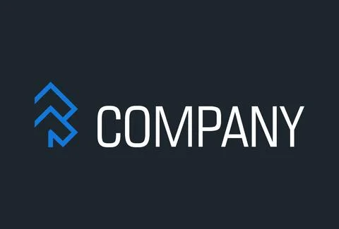 Blue Color Creative Simple Arrow Up Logo Design	 Stock Illustration