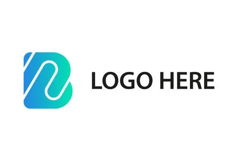 Blue Color Creative Simple Link Initial Letter B Logo Design	 Stock Illustration