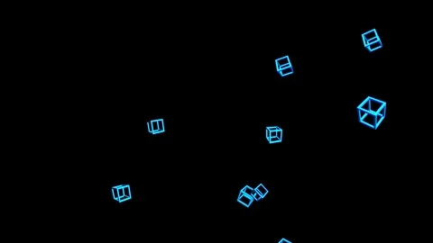 Blue color cube Stock Footage 99444052