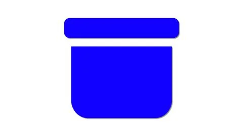 Blue color delete icon isolate on black background. Stock Illustration