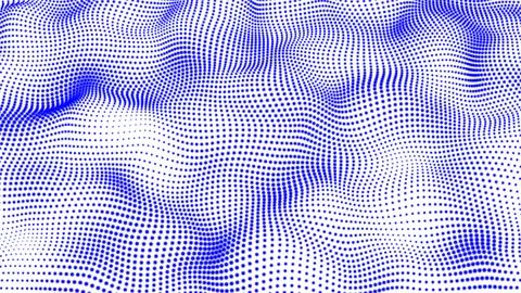 Blue color digital dot background animation. Dot pattern with halftone effe.. Stock Illustration