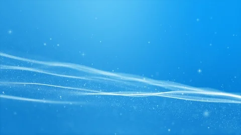 Blue Color Digital Particles Wave Abstract Motion Background Stock Footage 103105591