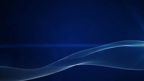 Blue Color Digital Particles Wave Flow With Bokeh,  Digital cyberspace abstra Stock Footage 137009430