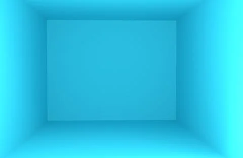 Blue color empty room Stock Illustration