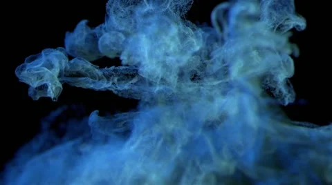 Blue color explosion on black 動画素材 48542504