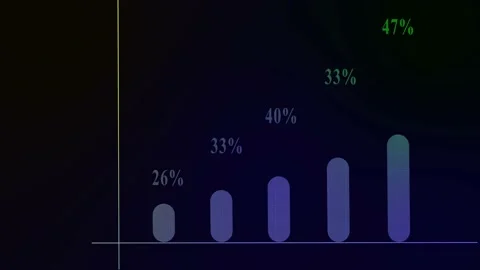 Blue color financial chart up arrow business graph background Stock Footage 194464820