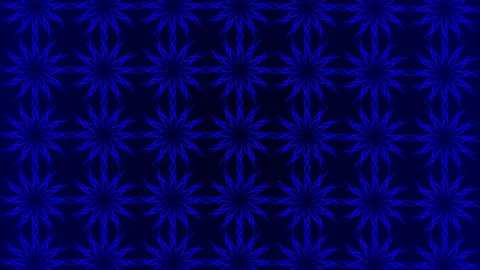 Blue color flower shape object rotating and creating hypnotic effect Stock Footage 233554418