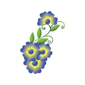 Blue color flower vector design illustration on a white background Stock-Illustration