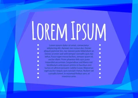 Blue color flyer Stock Illustration