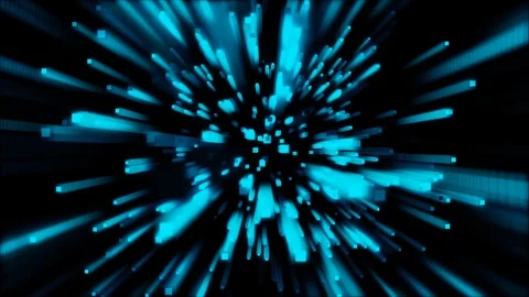 Blue color geometric shape. Motion abstract  background Stock Footage 91289338