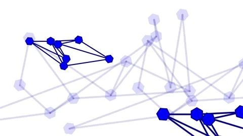 Blue color hexagonal shapes connected with lines background Stock-Footage 243417064