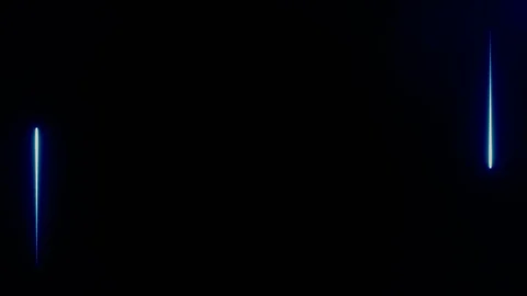 Blue color neon rectangle frame on black background for business commercial Stock Footage 125435203