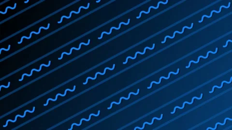 Blue color parallel squiggly line pattern background Stock Footage 225506343