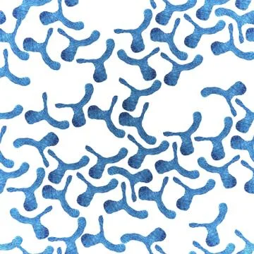 Blue color pattern with abstract graphic shapes. Stock Illustration