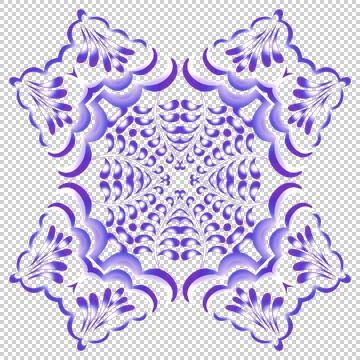 Blue color of a pattern. A pattern in the form of a letter X. Four rays. Illustration