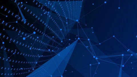 Blue color plexus technology background | Stock Video | Pond5