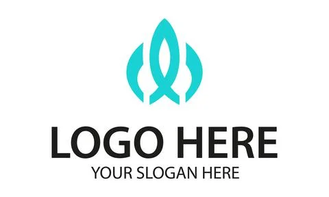 Blue Color Simple Abstract Shape Infinity Logo Design	 Stock Illustration