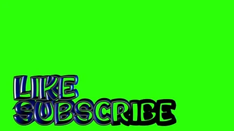 Blue color like subscribe 3d text animated Video stock 282104319