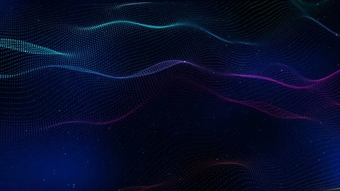 Blue color technology digital particle line wave background animation Stock Footage 166544698