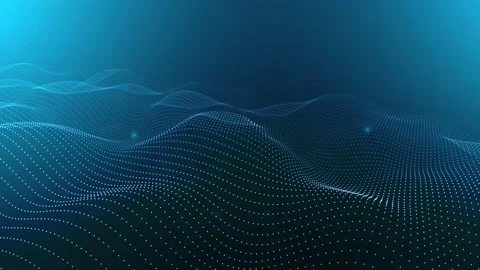 Blue color techy wave animation. abstract colorful wave background. Stock Footage 158878328