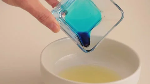 Blue colorant for an egg Stock Footage 133813749