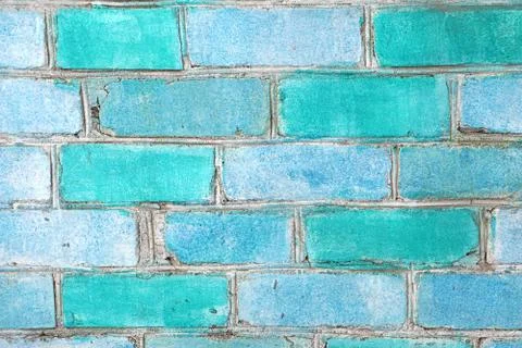 The blue-colored bricks Stock Photos