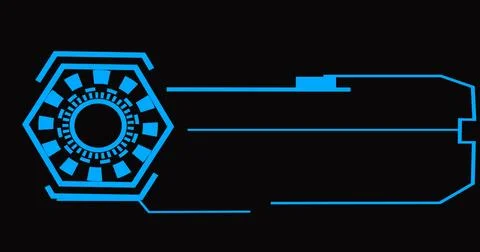 Blue-colored futuristic lower third in the high resolution. Element of hud .. Illustrazione stock