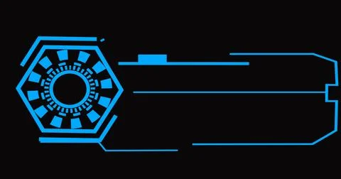 Blue-colored futuristic lower third in the high resolution. Element of hud .. Illustrazione stock