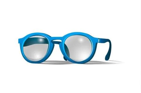 Blue colored glasses Stock Illustration