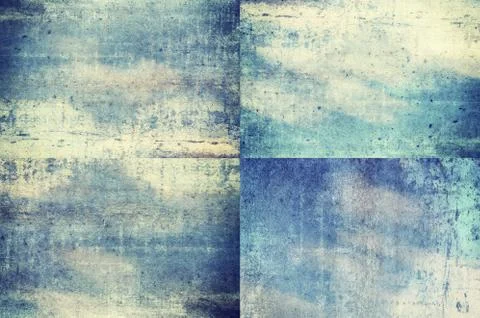 Blue colored grunge texture backgrounds Stock Illustration