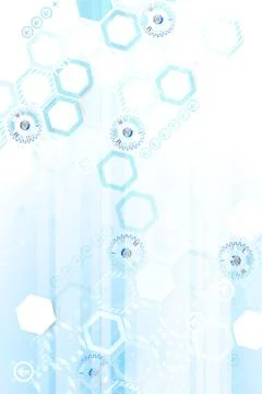 Blue colored hexagon technology background. 스톡 일러스트