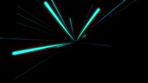 Blue colored High Speed light beam  Stock Footage 124406936