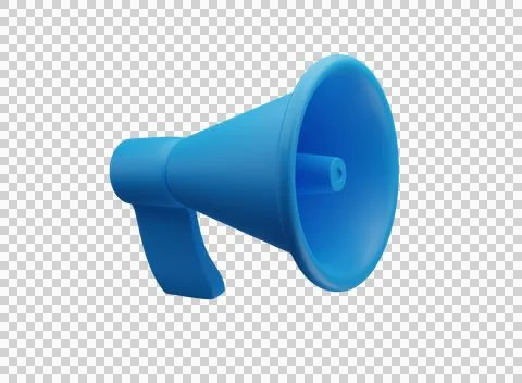 Blue colored megaphone speaker 스톡 일러스트