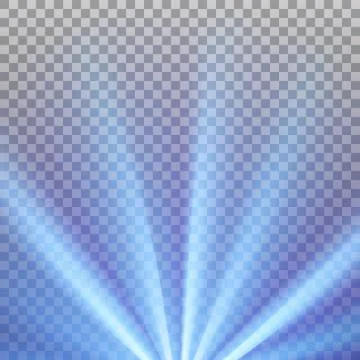 Blue colored rays with color spectrum flare Stock Illustration