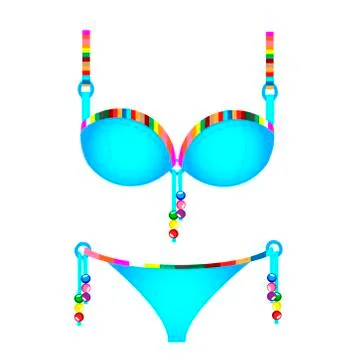Blue colored swimsuit 스톡 일러스트