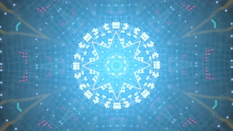 Blue colored technological security system background in 4k video. Stock Footage 155968684