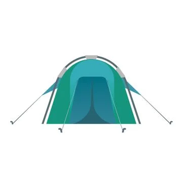 The blue colored tent Stock Illustration