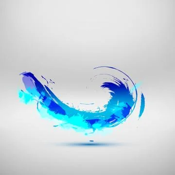 Blue colored wave design. Abstract background. Vector illustration イラスト素材