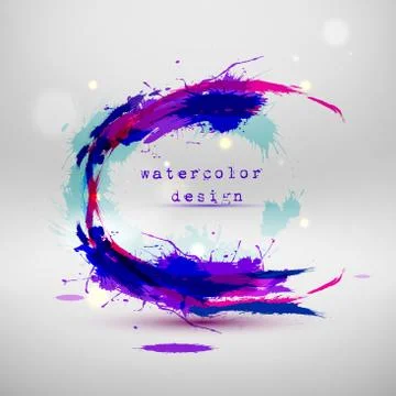 Blue colored wave design. Illustrazione stock