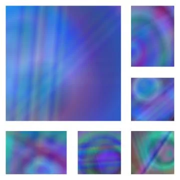Blue colorful gradient abstract background set イラスト素材