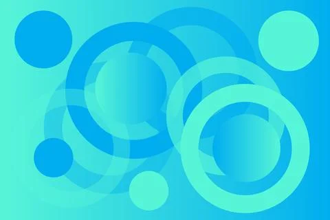 Blue Colors Abstract Geometric Background Circle Shapes and Designs イラスト素材