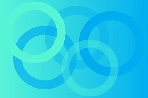 Blue Colors Abstract Geometric Background Circle Shapes and Designs 库存插图