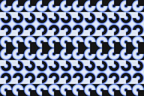 Blue Colors Geometric Pattern Geometric Background Circle Shapes and Designs Illustrazione stock