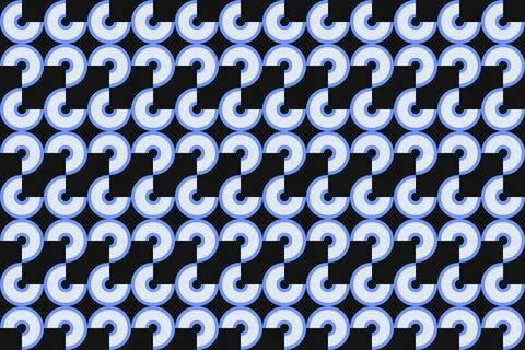 Blue Colors Geometric Pattern Geometric Background Circle Shapes and Designs Ilustración de archivo