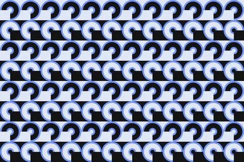Blue Colors Geometric Pattern Geometric Background Circle Shapes and Designs 库存插图